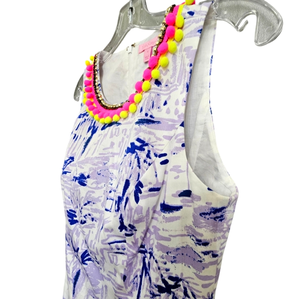 Nwot Lilly Pulitzer Mila Lilac Verban Rock The Dock Sleeveless Resort Dress - Picture 9 of 16